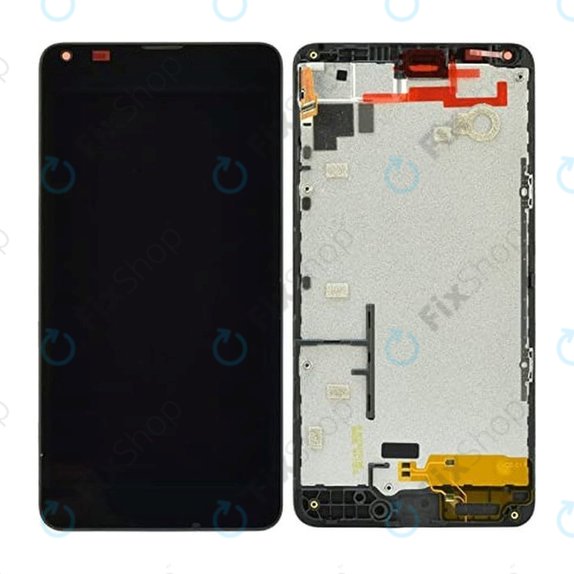 Microsoft Lumia 640 - LCD Display + Touchscreen Front Glas + Rahmen (Black) TFT