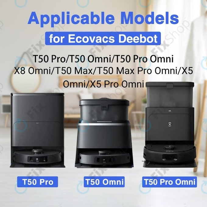 Seitenbürste, 2 Stk. für Ecovacs Deebot T50 Omni, T50 Pro Omni, X8 Omni, T50 Max, T50 Max Pro Omni, X5 Omni, X5 Pro Omni