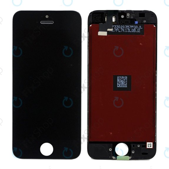 Display für iPhone 5S, SE, Black, Touchscreen-Glas mit Rahmen