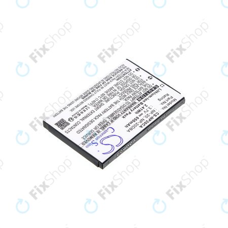 Batterie für Casio Exilim Card Ex-S880, 650mAh, Li-Ion, 3.7V, NP-20, HQ