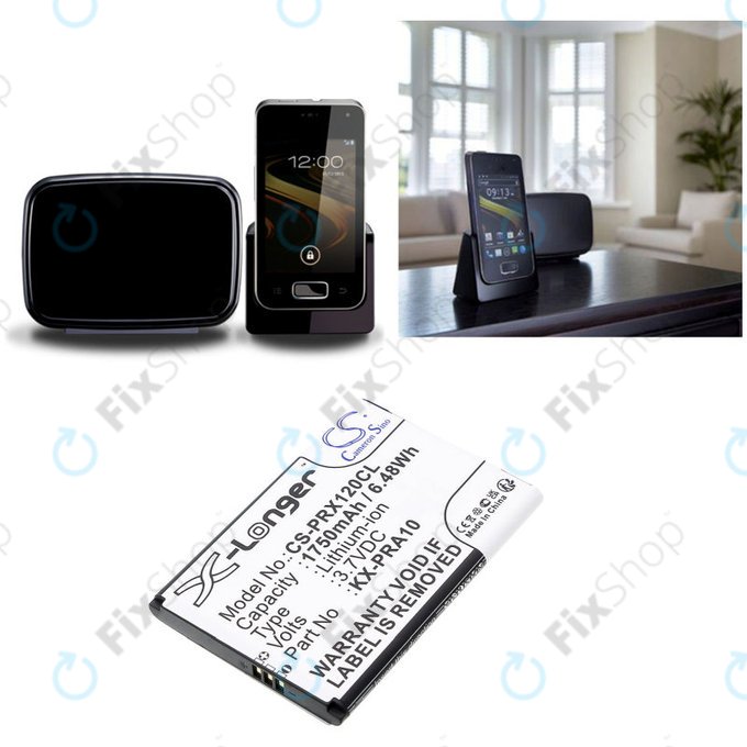 Batterie für Panasonic KX-PRX110, 120, 150, 1750mAh, Li-Ion, 3.7V, KX-PRA10, HQ