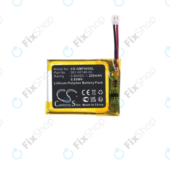 Akku batterie für Garmin Forerunner 955 Solar, 220mAh, Li-Pol, 3.85V, 361-00146-00, HQ