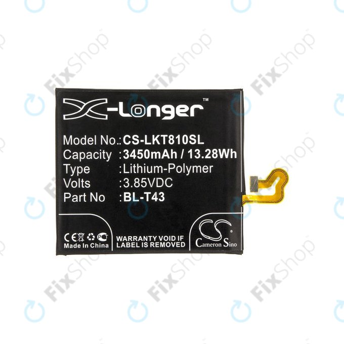 Akku batterie für LG G8S ThinQ, ThinQ Global, 3450mAh, Li-Pol, 3.85V, BL-T43, HQ