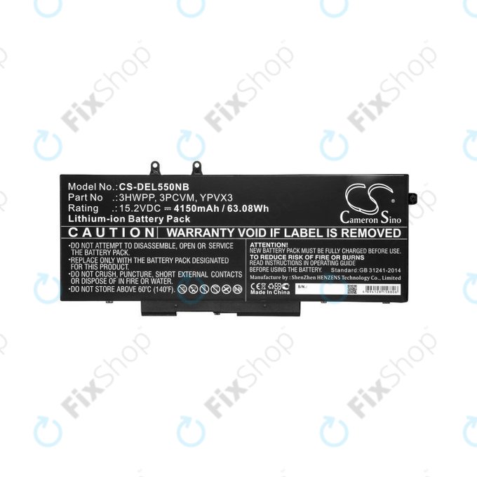 Batterie für Dell Latitude 5501, Latitude 5401, Latitude 14 5410, Latitude 15 5511, 4150mAh, Li-Ion, 15.2V, 3HWPP, HQ