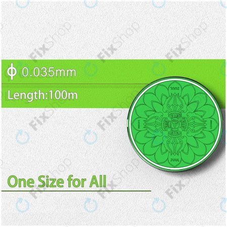 2UUL - Vajra Wire - Draht zum Trennen von LCD-Displays (0.035mm x 100m) - 5Stk.