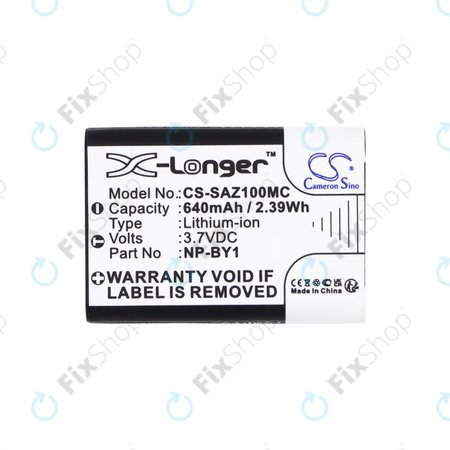 Batterie für Sony HDR-AZ1, 640mAh, Li-Ion, 3.7V, NP-BY1, HQ