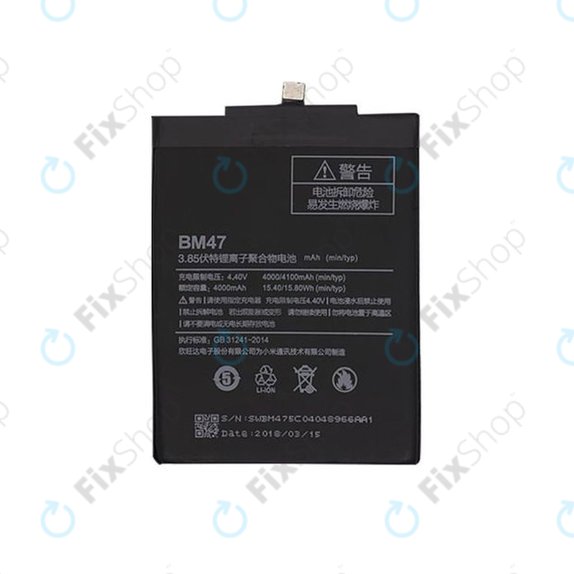 Xiaomi Redmi 3, 3S, 3 Pro, 4X - Akku Batterie BM47 4100mAh
