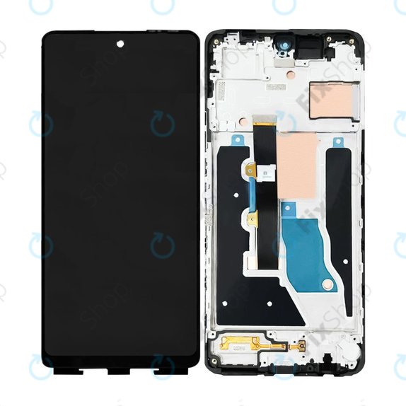 Infinix Note 30 VIP - LCD Display + Touchscreen Front Glas + Rahmen (Magic Black) OLED