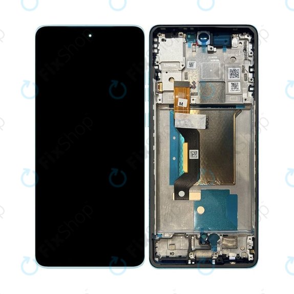 Motorola Edge 60 Fusion - LCD Display + Touchscreen Front Glas + Rahmen (Amazonite) OLED