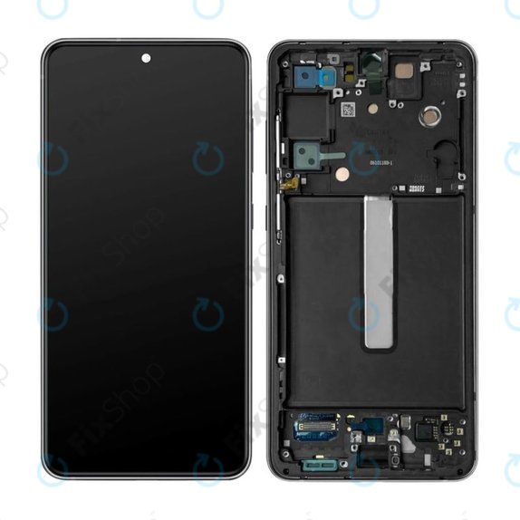 Samsung Galaxy S21 FE G990B - LCD Display + Touchscreen Front Glas + Rahmen (Black) TFT