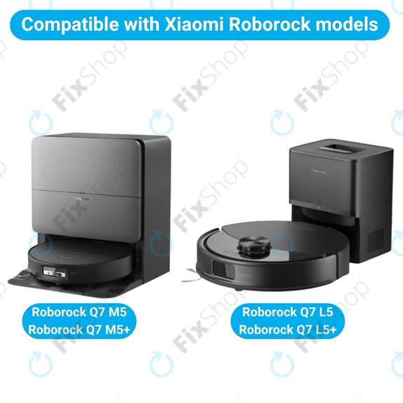 Ersatzteilset für Xiaomi Roborock Q7 M5, Q7 M5+, Q7 L5, Q7 L5+ (2x Hauptbürste, 4x Filter, 4x Seitenbürste, 4x Wischtuch, 4x Staubbeutel)