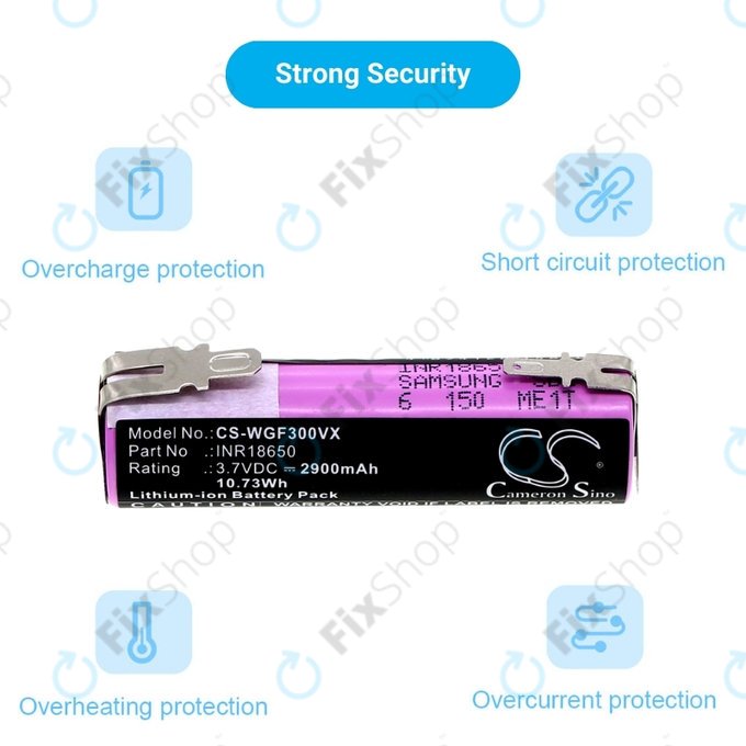 Karcher WV1, WV2, WV2 Plus, WV2 Premium, WV50 Plus, WV70 Plus - Akku Batterie INR18650 Li-Lon 3.7V 2900mAh HQ