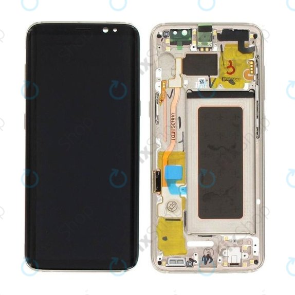 Samsung Galaxy S8 G950F - LCD Display + Touchscreen Front Glas + Rahmen (Maple Gold) - GH97-20457F, GH97-20473F, GH97-20458F, GH97-20629F Genuine Service Pack