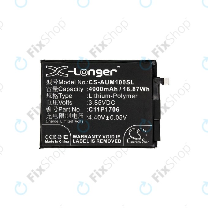 Batterie für Asus Zenfone Max Pro M1 ZB602KL, 4900mAh, Li-Pol, 3.85V, 0B200-02870200, HQ