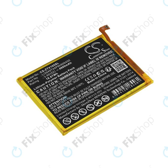 Akku batterie für ZTE Blade V Smart, V30 Vita, 4900mAh, Li-Pol, 3.85V, Li3949T44P8h906450, HQ