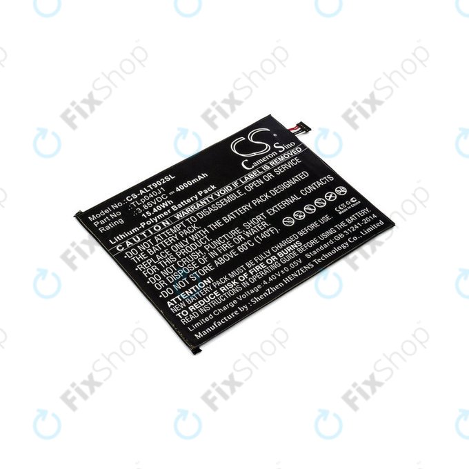 Batterie für Alcatel 8082, Alcatel 9024w, 4000mAh, Li-Pol, 3.85V, TLp040J1, HQ