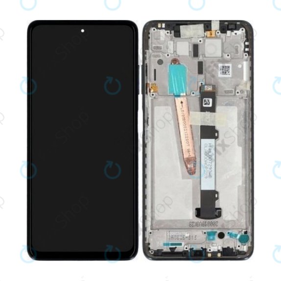 Xiaomi Poco X3 NFC - LCD Display + Touchscreen Front Glas + Rahmen (Shadow Gray) - 560003J20C00 Genuine Service Pack