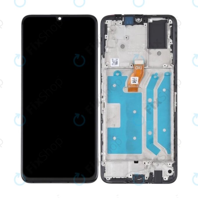 Honor X7 CMA-LX2 - LCD Display + Touchscreen Front Glas + Rahmen (Midnight Black) TFT