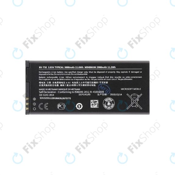 Microsoft Lumia 950/950 LTE, 950 Dual - Akku Batterie BV-T5E 3000mAh