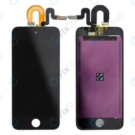 Apple iPod Touch (5th Gen, 6th Gen, 7th Gen) - LCD Display + Touchscreen Front Glas + Rahmen (Black) TFT