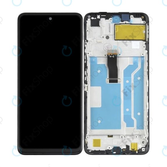 Huawei P Smart (2021) - LCD Display + Touchscreen Front Glas + Rahmen (Midnight Black) TFT
