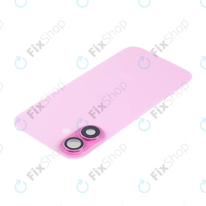 Apple iPhone 16 Plus - Rückgehäuseglas + Kameraglas + Metallplatte + Magsafe-Magnet (Pink)