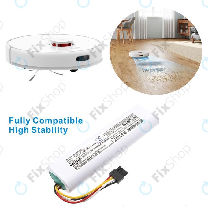Akku batterie für Dreame D9 Plus, F9 Pro, 2600mAh, Li-Ion, 14.4V, P2051-4S1P-XWDEV, HQ