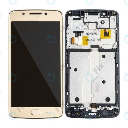 Motorola Moto G5 XT1676 - LCD Display + Touchscreen Front Glas + Rahmen (Gold) TFT
