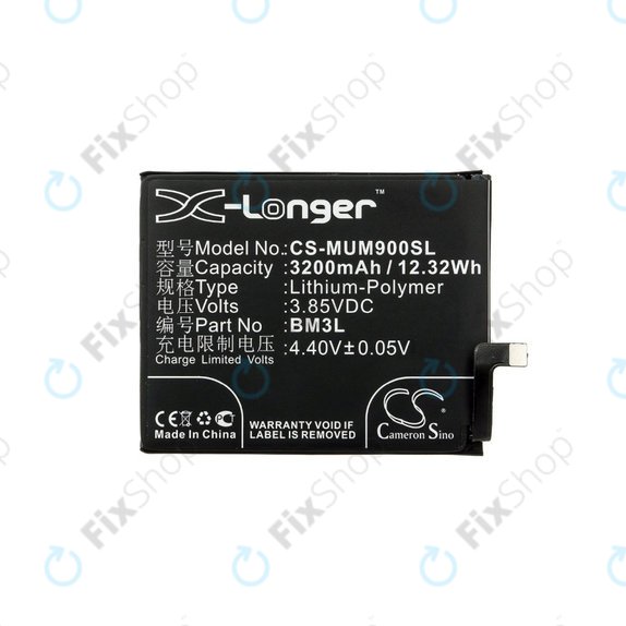 Akku Batterie für Xiaomi Mi 9, 3200mAh, Li-Pol, 3.85 V, BM3L, HQ