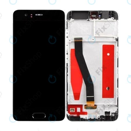 Huawei P10 - LCD Display + Touchscreen Front Glas + Rahmen (Black) TFT