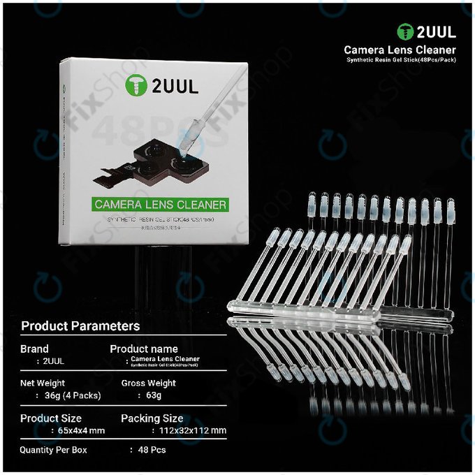 Kamera-Linsenreinigungssticks aus Kunstharz, 2UUL CL21, 48 Stk./Packung