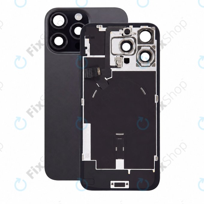 Glas der Rückabdeckung für iPhone 16 Pro Max, Black Titanium, Pulled A