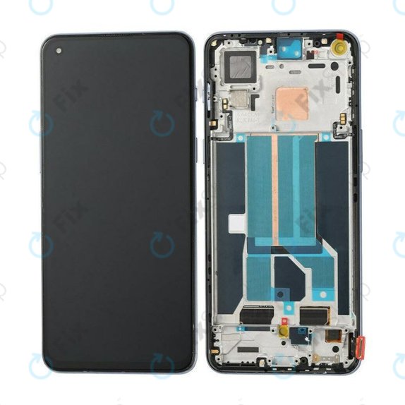 OnePlus Nord 2 5G - LCD Display + Touchscreen Front Glas + Rahmen (Grey Sierra) OLED