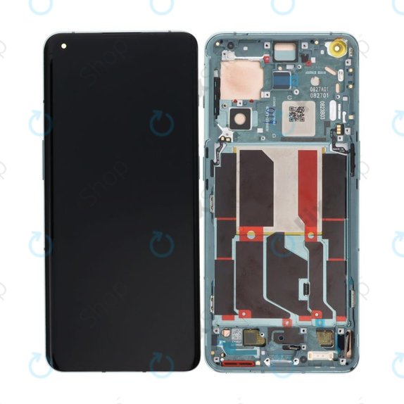 OnePlus 10 Pro NE2210 NE221 - LCD Display + Touchscreen Front Glas + Rahmen (Emerald Forest) OLED