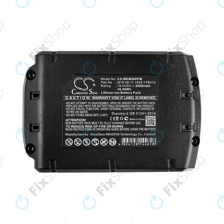 Akku batterie für Milwaukee, Atlas Copco, Berner, 2000mAh, Li-Ion, 18V, M18, HQ