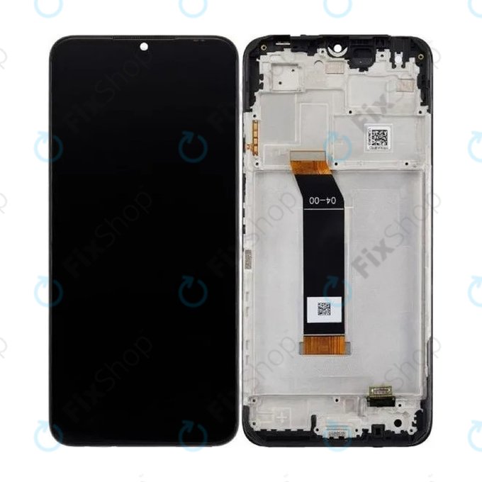 Xiaomi Poco M4 5G 22041219PG - LCD Display + Touchscreen Front Glas + Rahmen (Power Black) - 560005L19P00 Genuine Service Pack