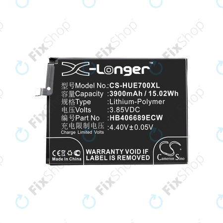 Batterie für Huawei Y7, 3900mAh, Li-Pol, 3.85V, HB406689ECW, HQ