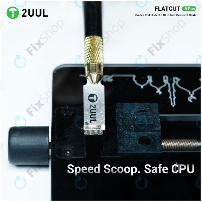 Klingen zum Entfernen von Underfill-Kleber, Flachschnitt, 2UUL DA28, 5 Stk./Packung