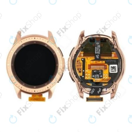 Samsung Galaxy Watch 42mm R810 - LCD Display + Touchscreen Front Glas + Rahmen (Rose Gold) - GH97-22290B Genuine Service Pack