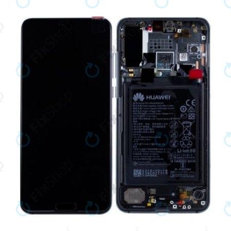 Huawei P20 Pro CLT-L29, CLT-L09 - LCD Display + Touchscreen Front Glas + Rahmen + Akku Batterie (Blue) - 02351WTP Genuine Service Pack