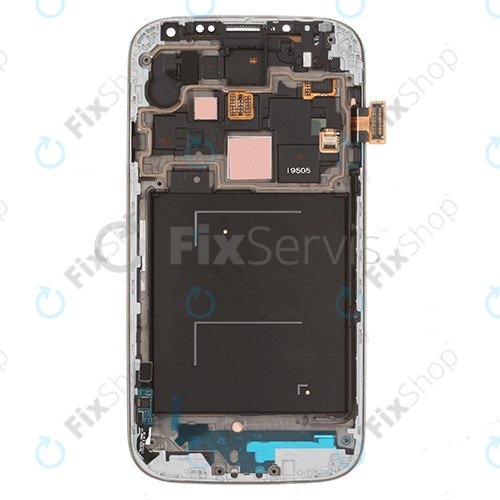 Samsung Galaxy S4 i9505 - LCD Display + Touchscreen Front Glas + Rahmen (White Frost) OLED