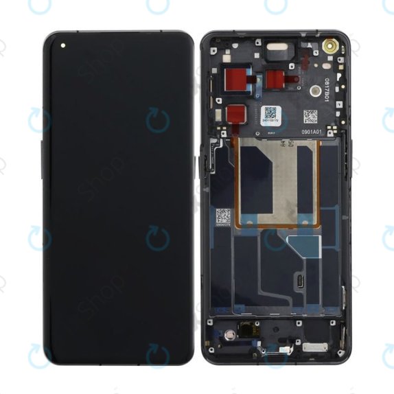 OnePlus 11 PHB110 - LCD Display + Touchscreen Front Glas + Rahmen (Titan Black) OLED
