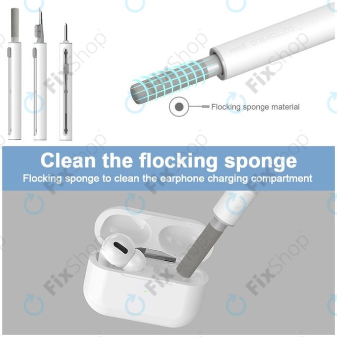 Reinigungsstift zur Reinigung von Telefonen und Kopfhörern (Weiß)