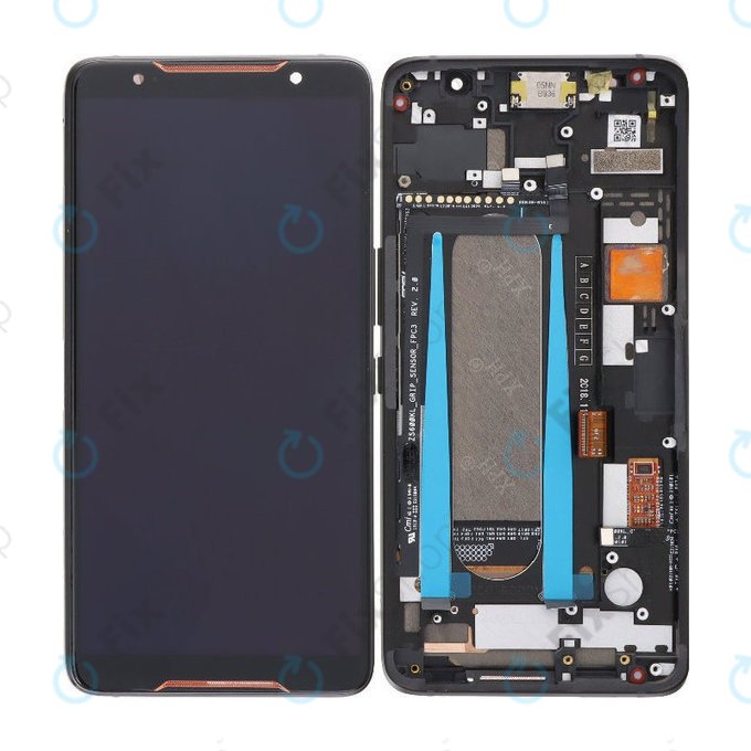 Display OLED für Asus ROG ZS600KL, Touchscreen-Glas mit Rahmen