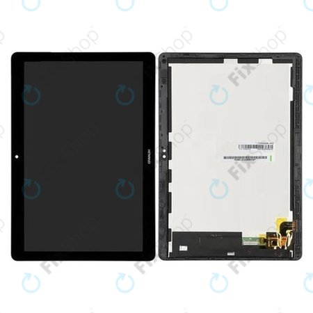 Huawei MediaPad T3 10 - LCD Display + Touchscreen Front Glas + Rahmen (Space Grey) - 02351SYF, 02351JGD, 02351JGC Genuine Service Pack
