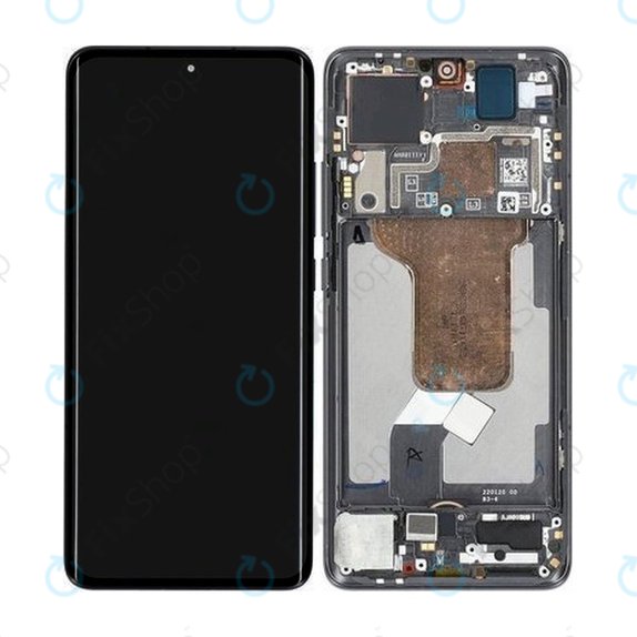 Xiaomi 12, 12X - LCD Display + Touchscreen Front Glas + Rahmen (Gray) - 5600030L3A00, 56000300L300 Genuine Service Pack