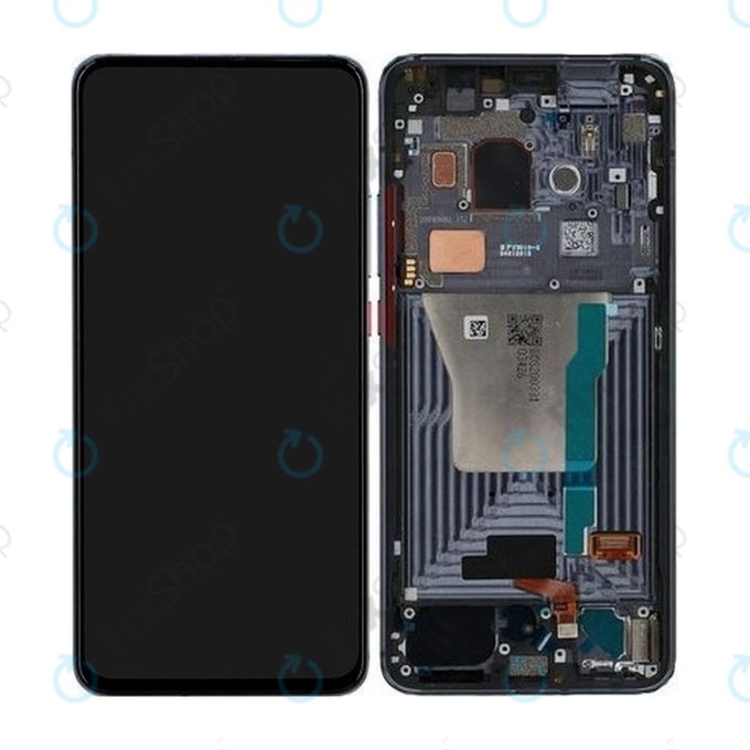 Xiaomi Pocophone F2 Pro - LCD Display + Touchscreen Front Glas + Rahmen (Cyber Grey) - 56000G0J1100 Genuine Service Pack
