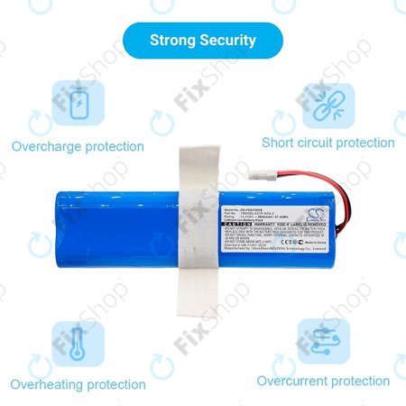 Zaco V3, V40, V5s Pro, V5x, Silvercrest SSWR A1, SSWR B1, SSR 3000 A1 - Akku Batterie 18650B4-4S1P-AGX-2 Li-Ion 14.4V 2600mAh HQ