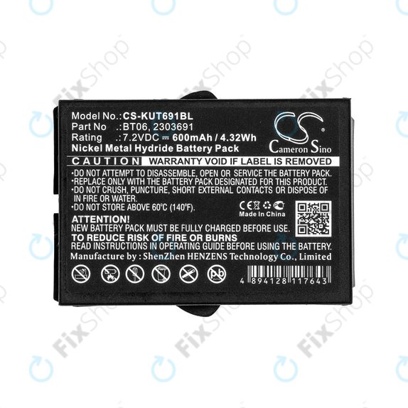 Akku batterie für Ikusi TM60, 61, 62, 600mAh, Ni-MH, 7.2V, BT06, HQ