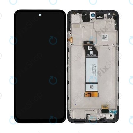 Xiaomi Redmi Note 10 5G - LCD Display + Touchscreen Front Glas + Rahmen (Graphit Gray) - 5600020K1900 Genuine Service Pack